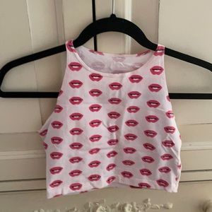 Funky Lips Crop Top